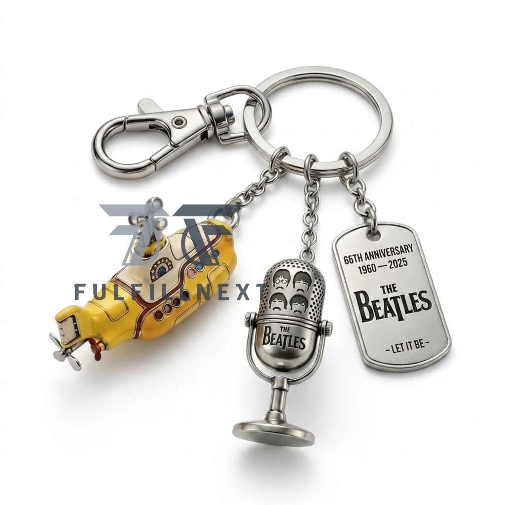 The Beatles 66th Anniversary Submarine Keychain