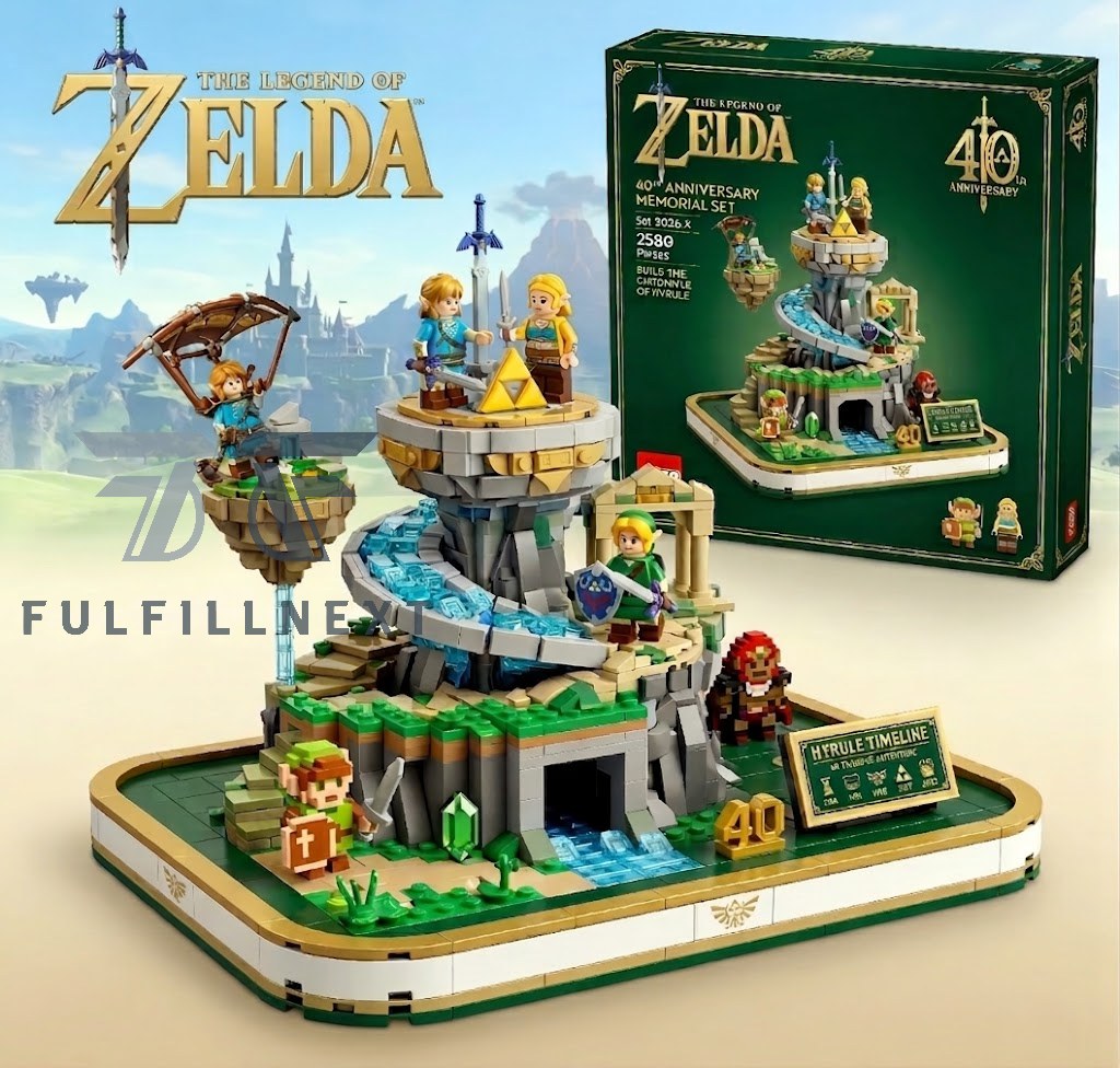 The Legend of Zelda 40th Anniversary Memorial Building Bricks Set