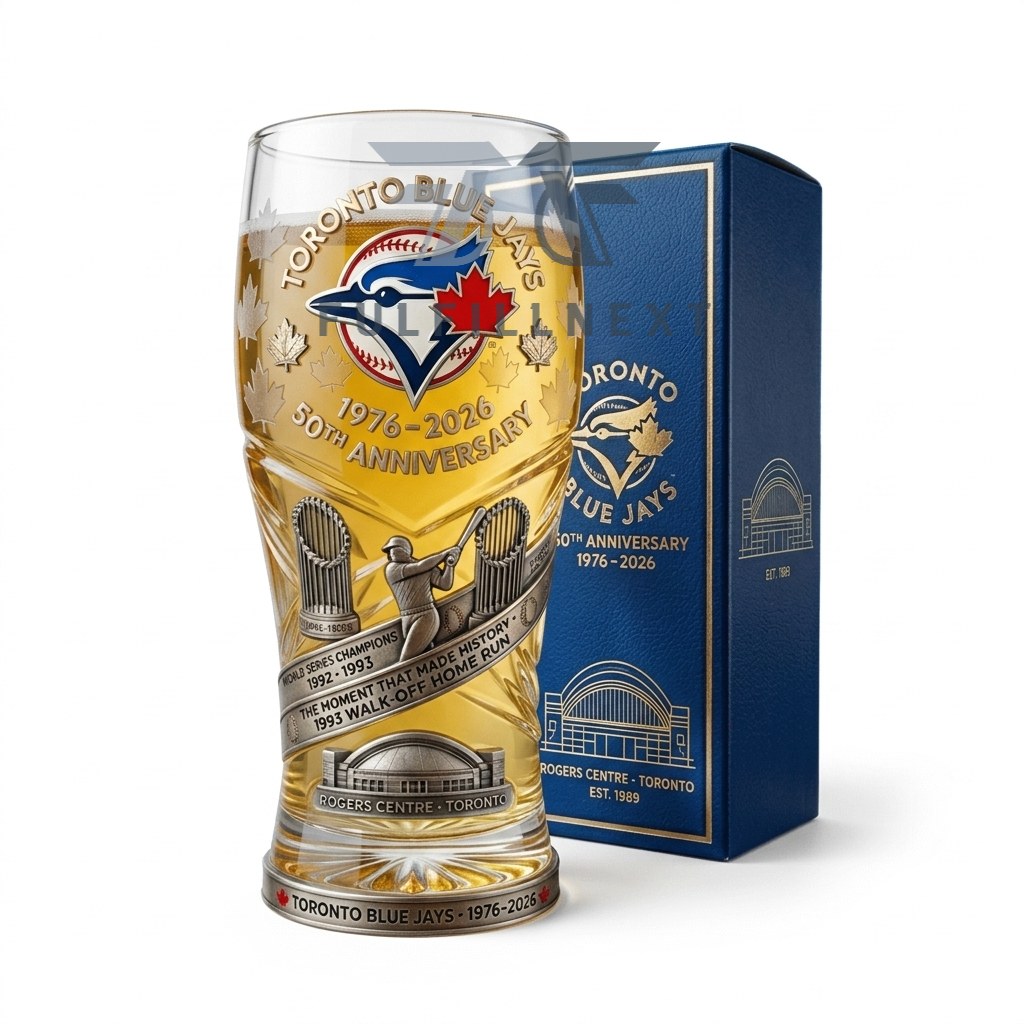 Toronto Blue Jays 50th Anniversary Beer Glass
