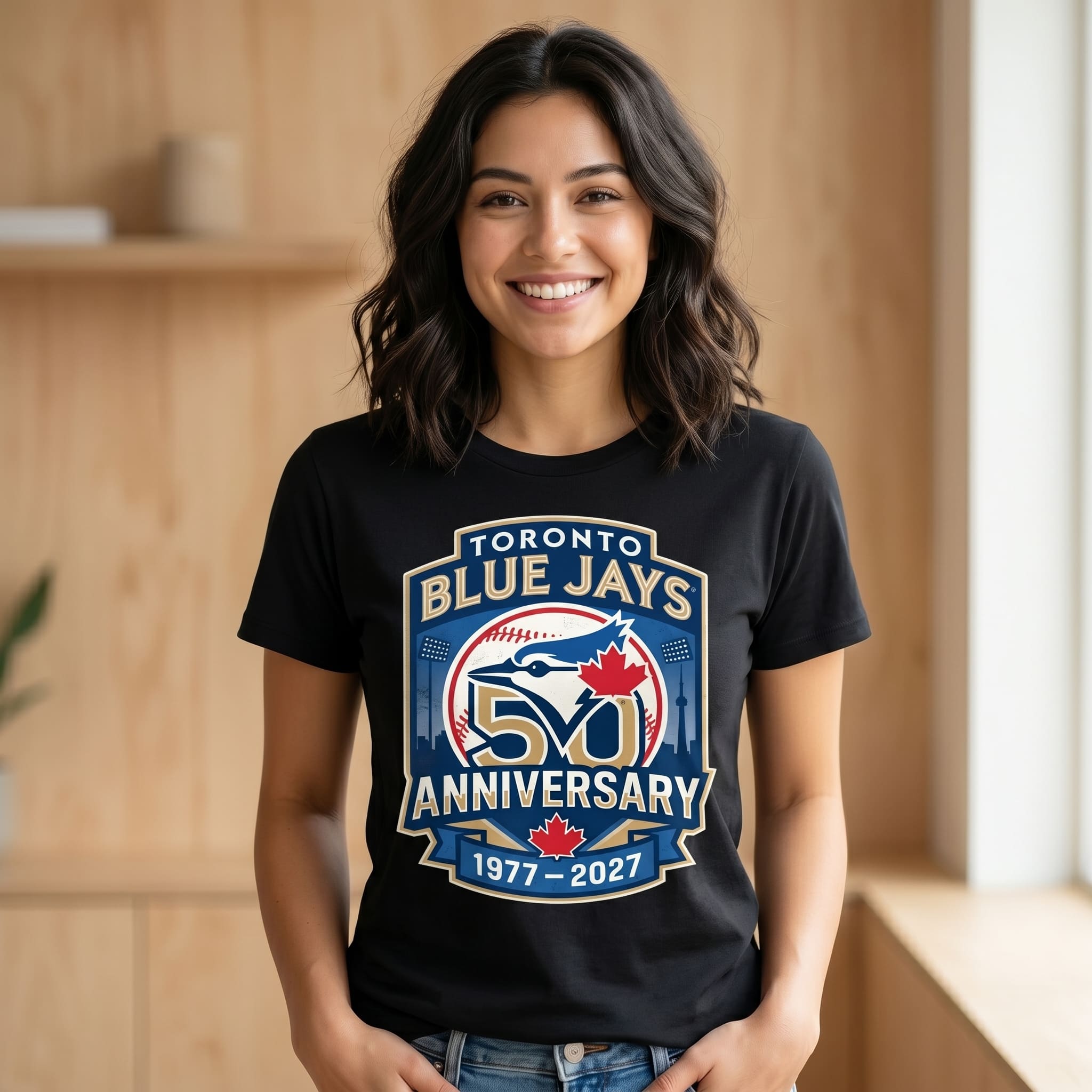 Toronto Blue Jays 50th Anniversary T-Shirt - Image 2