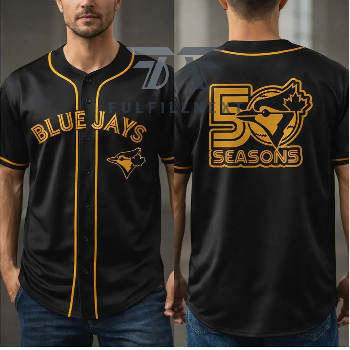 Toronto Blue Jays 50th Seasons Baseball Jersey - Image 2