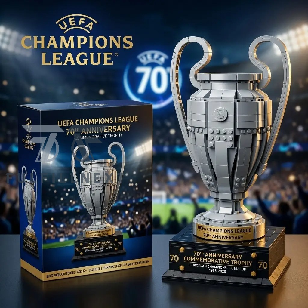 UEFA Champions League 70th Anniversary Commemorative Trophy Building Bricks Set