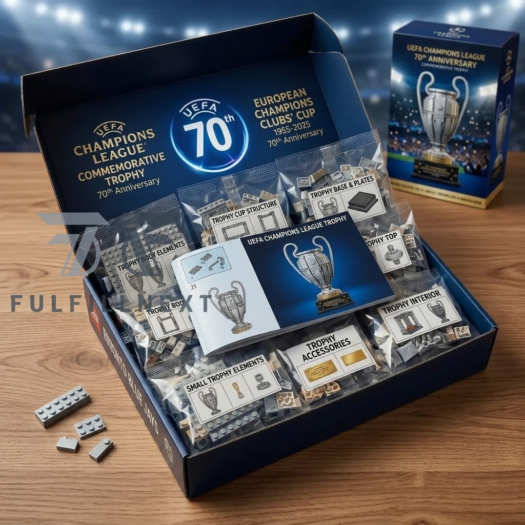 UEFA Champions League 70th Anniversary Commemorative Trophy Building Bricks Set - Image 2