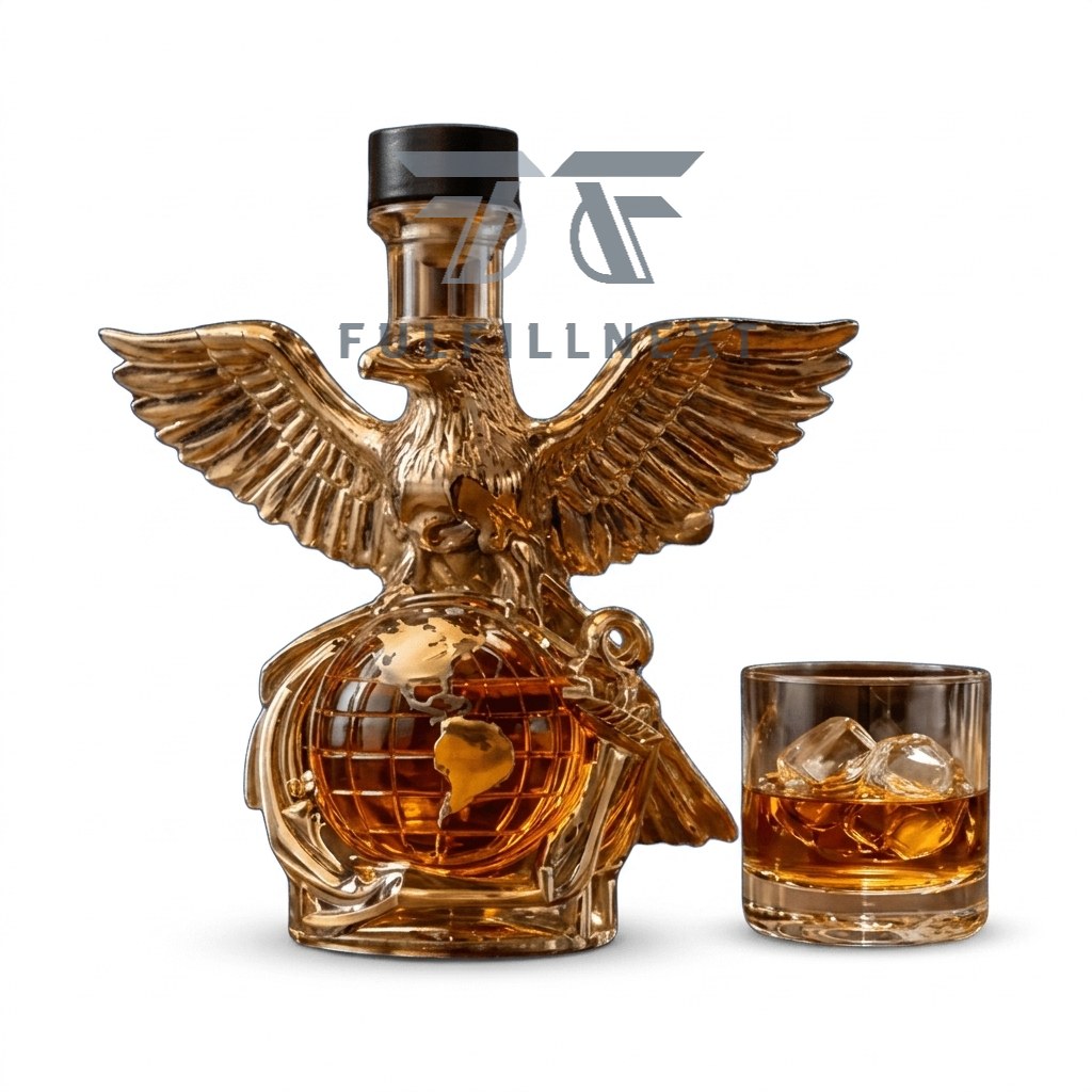 United States Marine Corps Eagle Whiskey Decanter