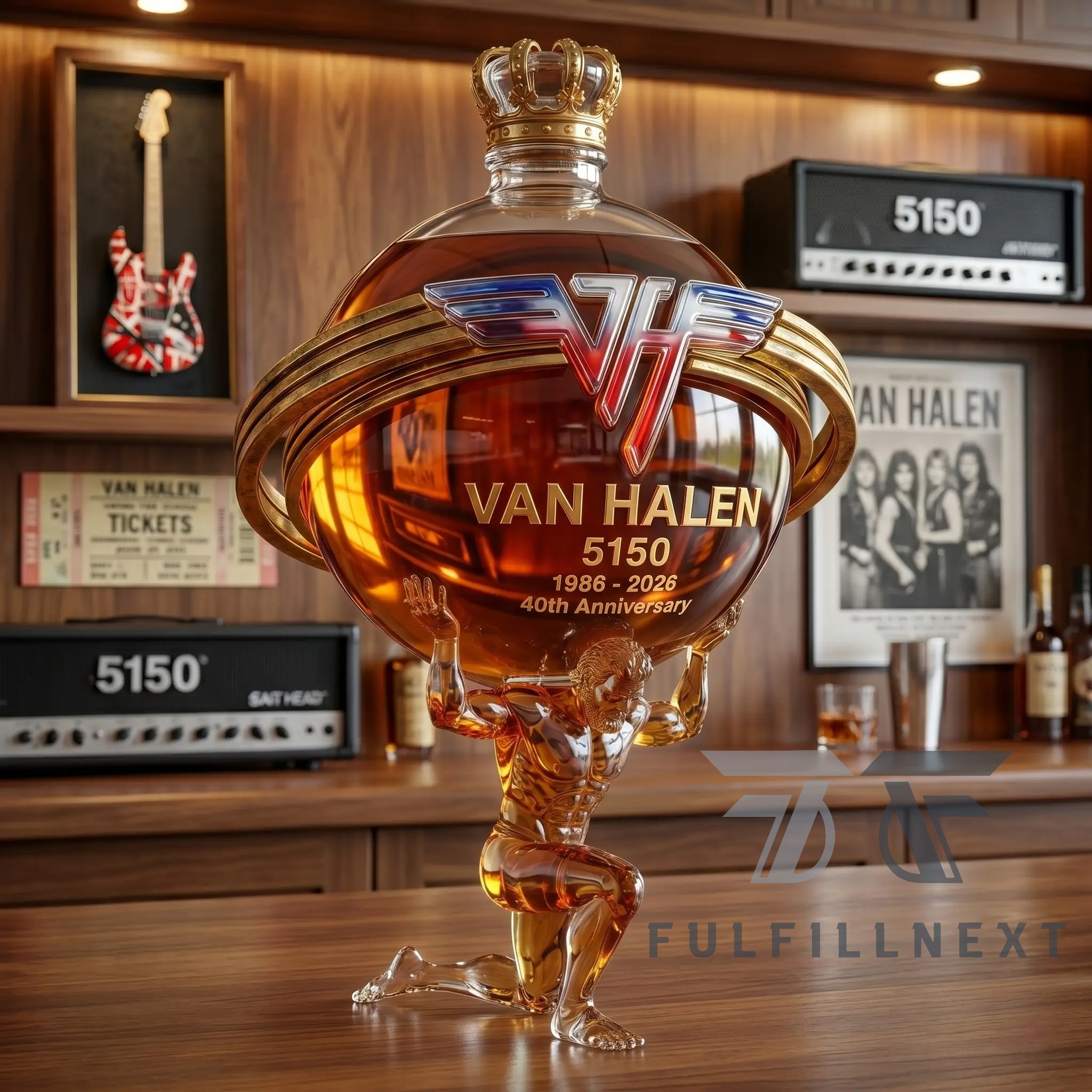 Van Halen 5150 40th Anniversary Whiskey Decanter