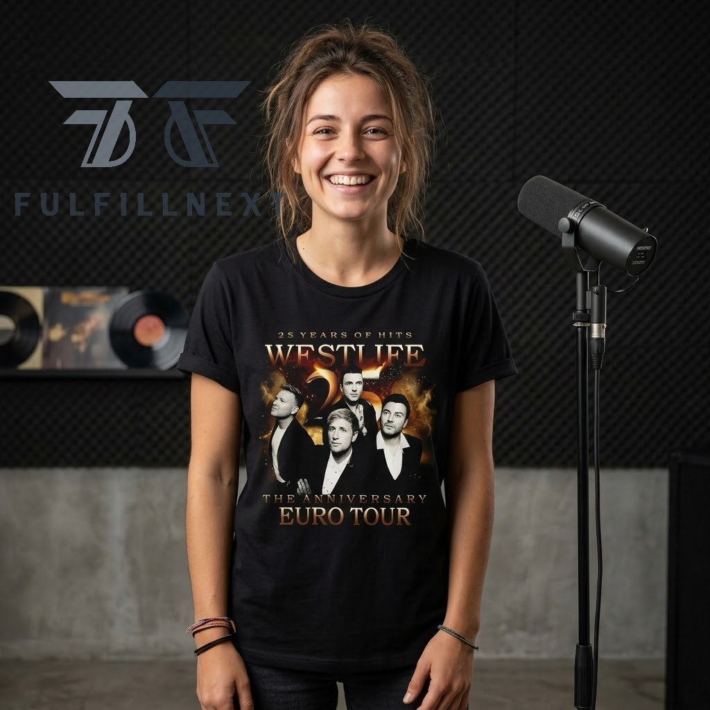 Westlife 25th Anniversary Euro Tour T-Shirt - Image 2