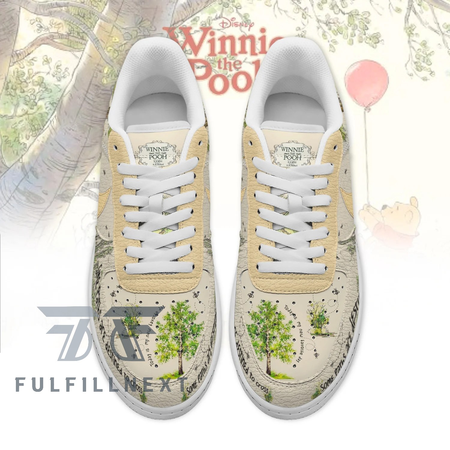 Winnie The Pooh 100th Anniversary AF1 Sneakers - Image 3