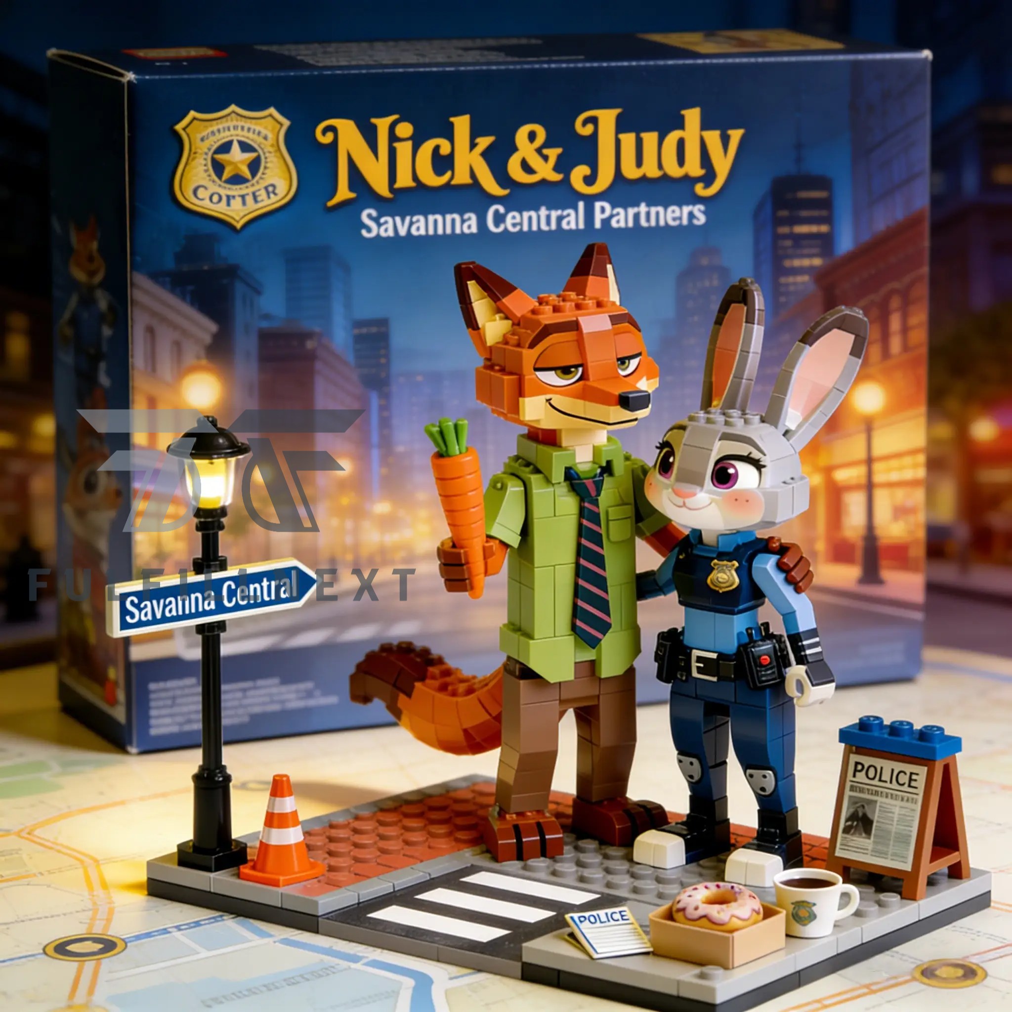 Zootopia Nick & Judy Building Bricks Set